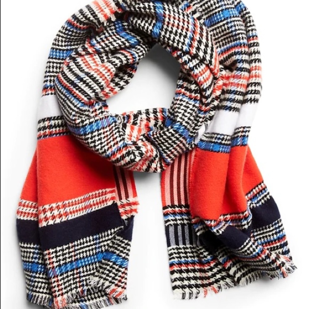 Banana Republic Plaid Blanket Scarf NWT